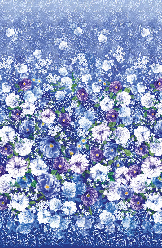 Primrose Pearl By Benartex - Blue - Pearlescent