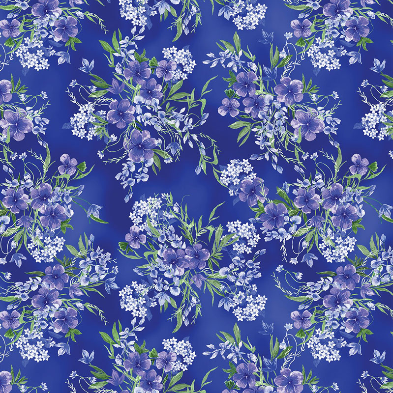 Primrose Pearl By Benartex - Royal Blue - Pearlescent