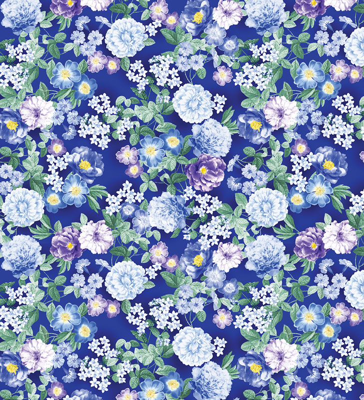 Primrose Pearl By Benartex - Royal Blue - Pearlescent