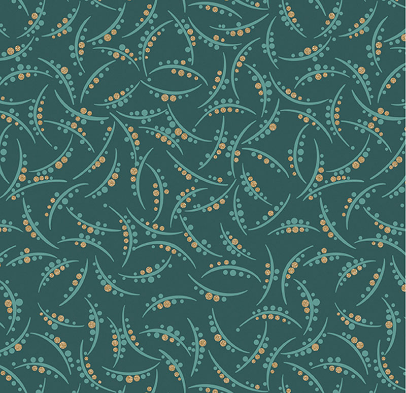 Retro Garden By Benartex - Dark Teal