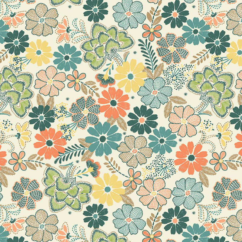 Retro Garden By Benartex - Cream