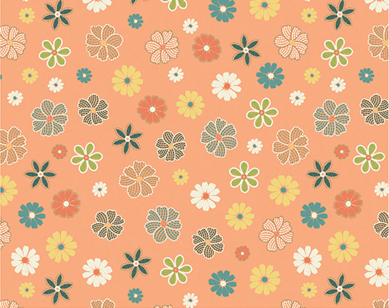 Retro Garden By Benartex - Peach