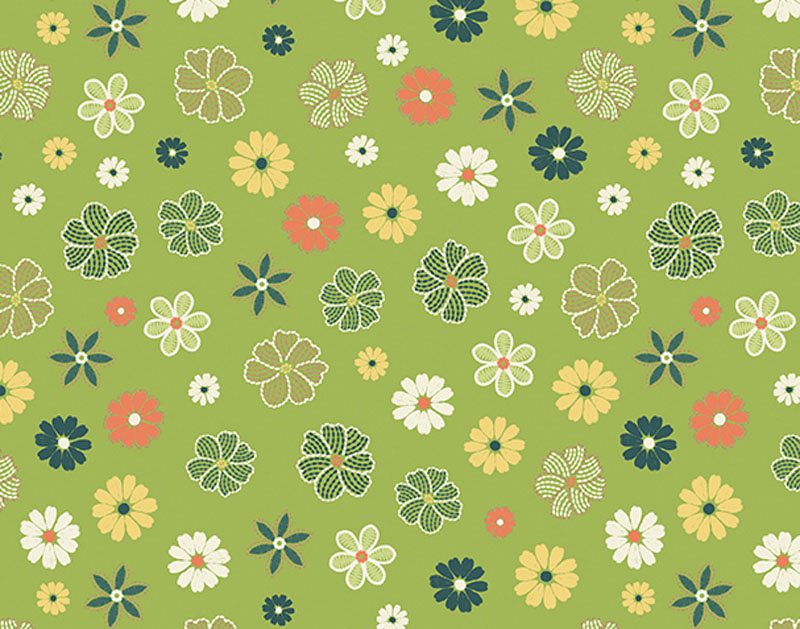 Retro Garden By Benartex - Lime Green