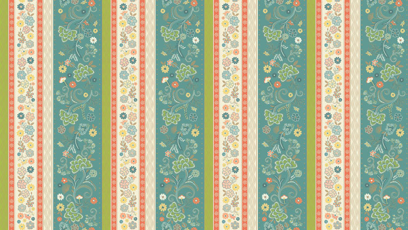 Retro Garden By Benartex - Teal/Multi