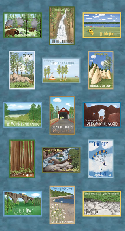 Explore More By Kanvas Studio For Benartex - Panel - Blue