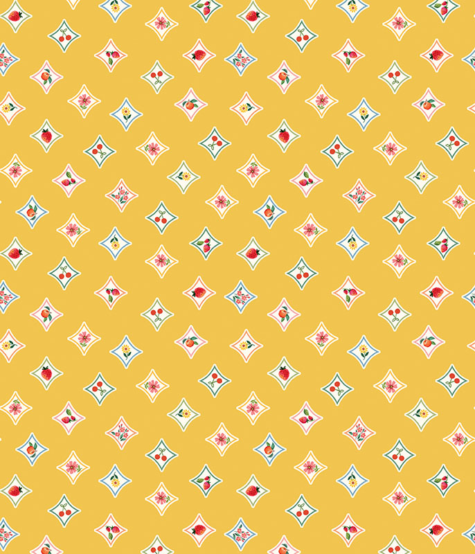Peaches And Cream By Kanvas Studio For Benartex - Digitally Printed - Yellow