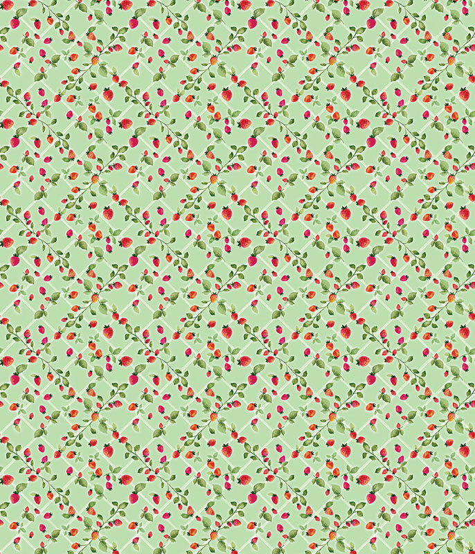 Peaches And Cream By Kanvas Studio For Benartex - Digitally Printed - Sage