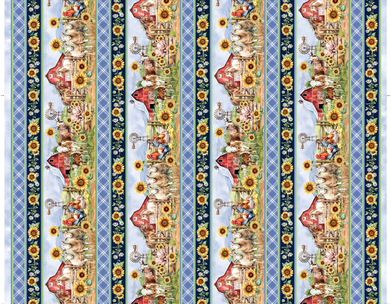 Green Acres By Kanvas Studio For Benartex - Multi - Digitally Printed