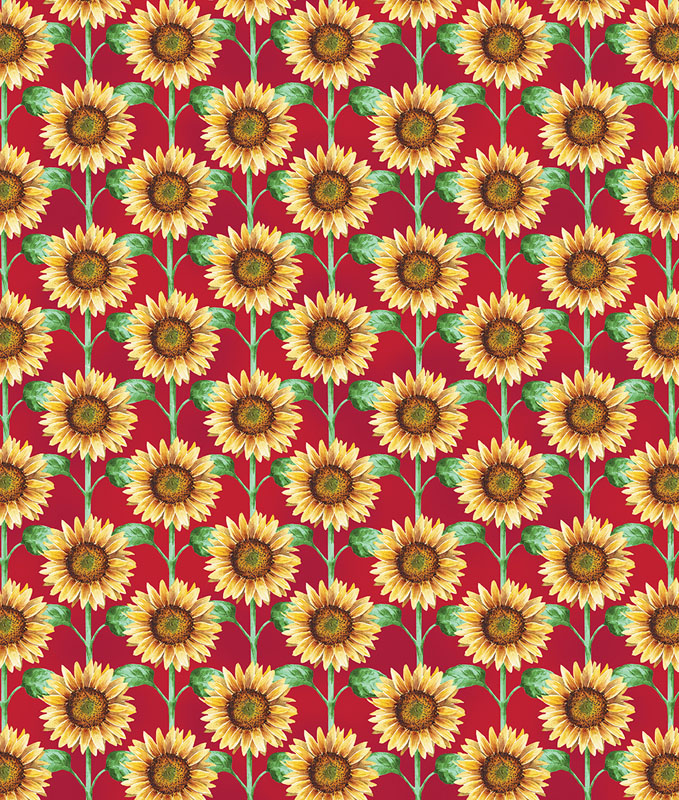 Green Acres By Kanvas Studio For Benartex - Red - Digitally Printed