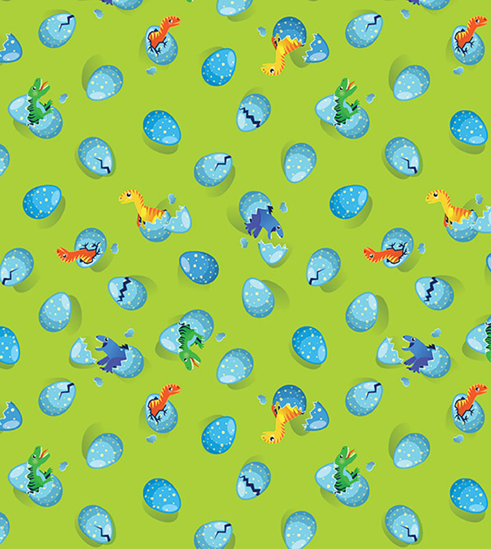 Dino Friends By Kanvas Studio For Benartex - Lime Green - Digitally Printed