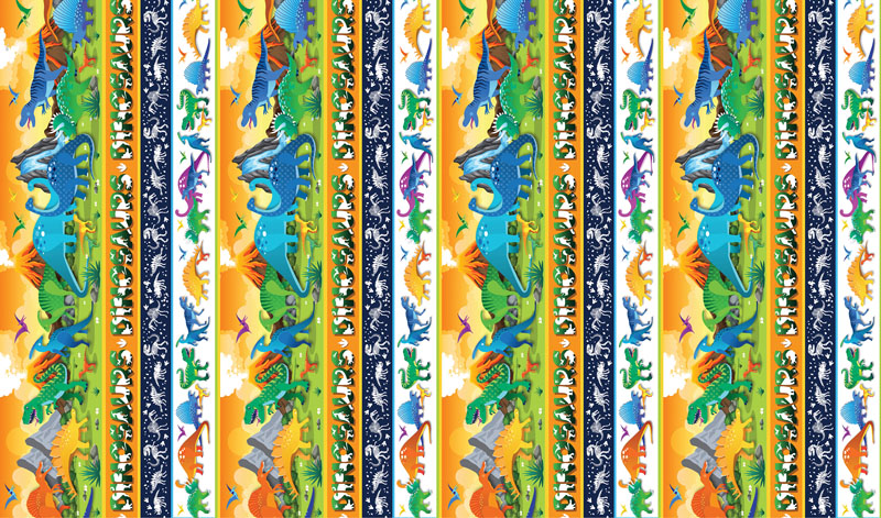 Dino Friends By Kanvas Studio For Benartex - Multi - Digitally Printed