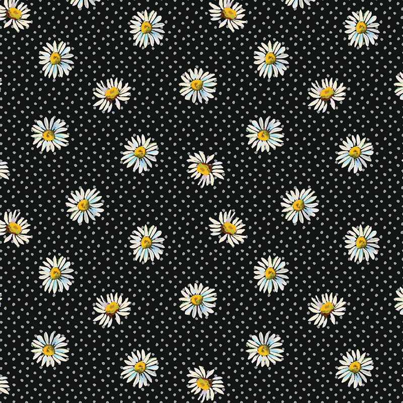 Love And Stitches By Katie Daisy For Benartex - Licorice - Digitally Printed