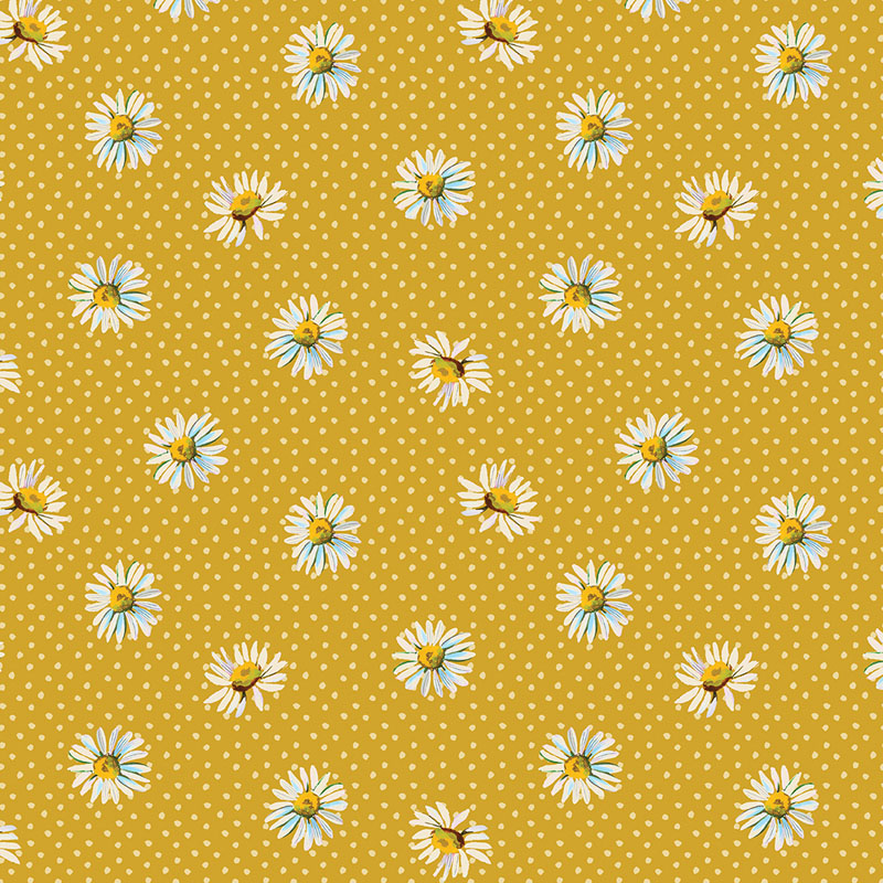 Love And Stitches By Katie Daisy For Benartex - Gold - Digitally Printed