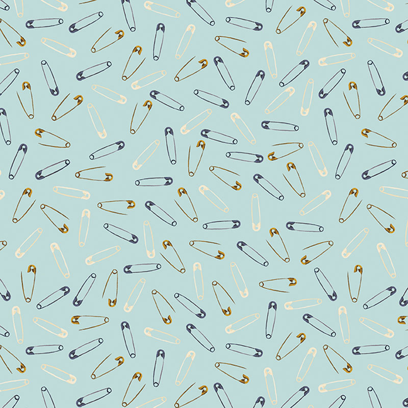 Love And Stitches By Katie Daisy For Benartex - Light Teal - Digitally Printed