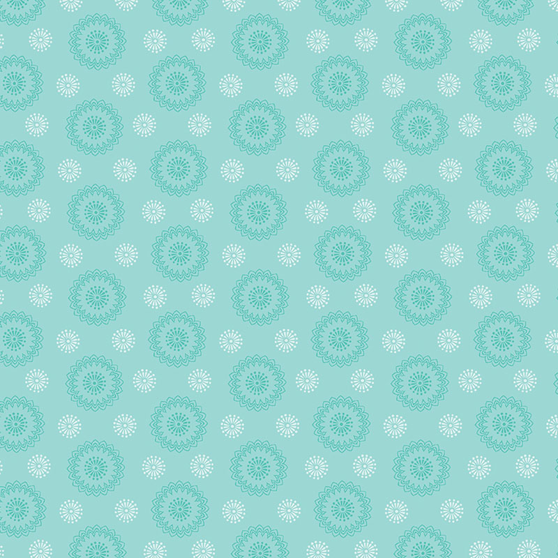 Spring Fling By Contempo Studio For Benartex - Digitally Printed - Light Turquoise