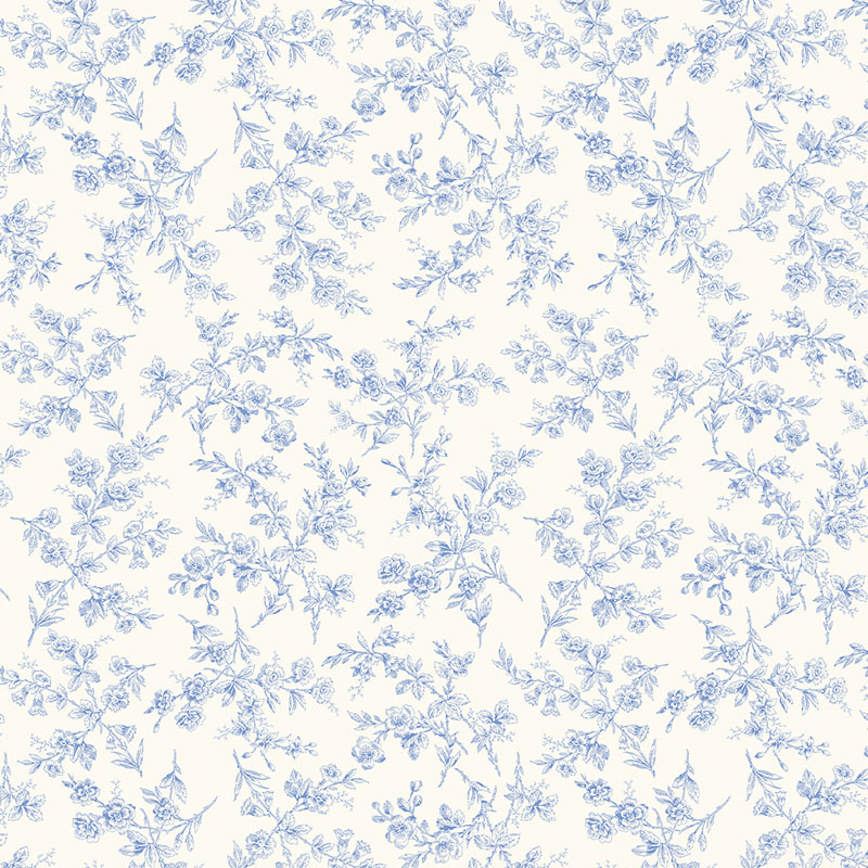 Celebrating Blue 108" Wide By April Cornell For Benartex - Denim/White