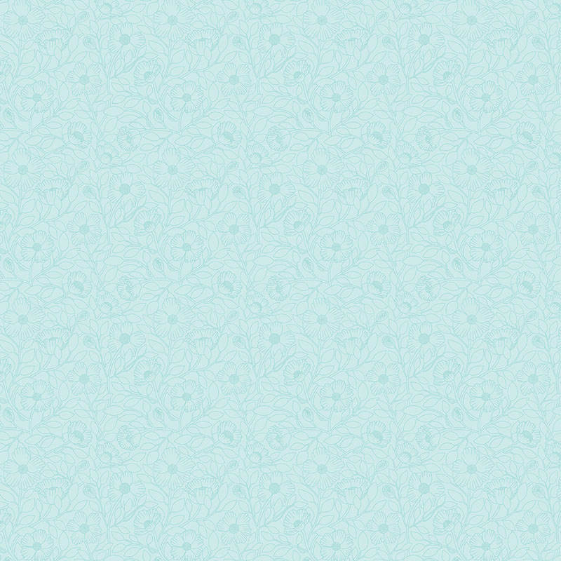 Mirrors By Nina Pace For Benartex - Digitally Printed - Light Turquoise