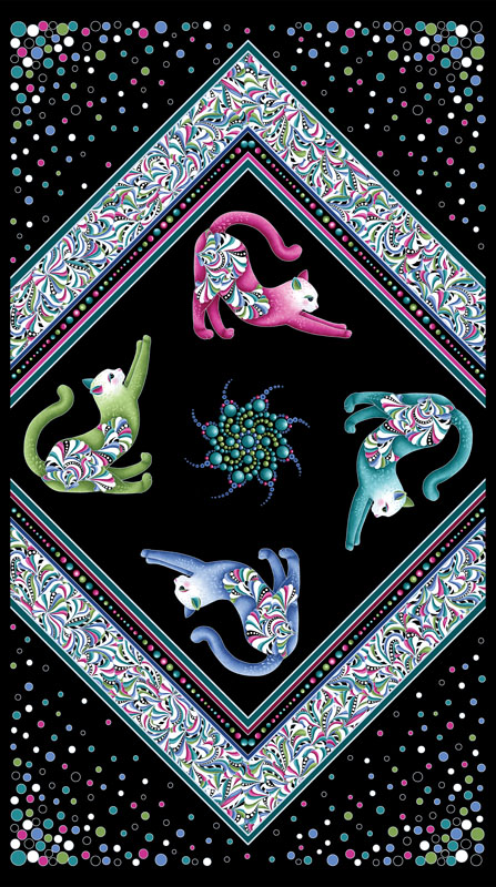Cat\'s Meow By Ann Lauer Benartex - Black/Multi - Pearlescent