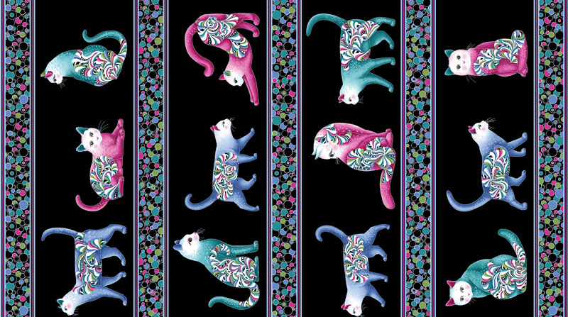 Cat\'s Meow By Ann Lauer Benartex - Black/Multi - Pearlescent