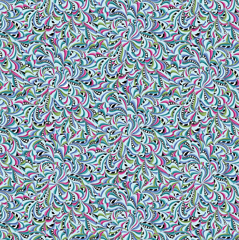 Cat\'s Meow By Ann Lauer Benartex - Light Teal/Multi - Pearlescent