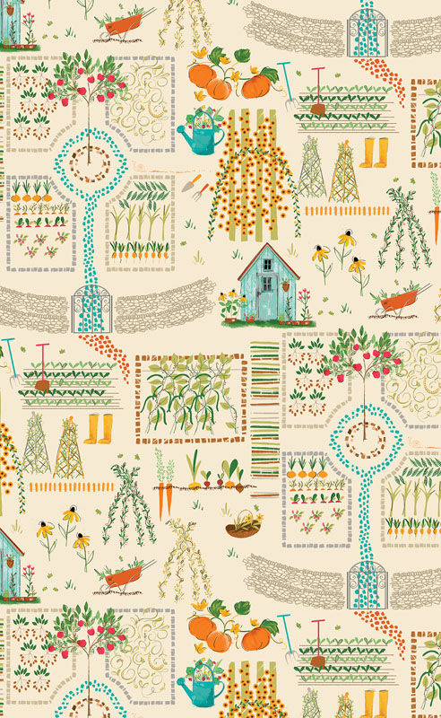 Bushel And Bloom By Rachel Rossi Designs For Benartex - Multi/Natural - Digitally Printed
