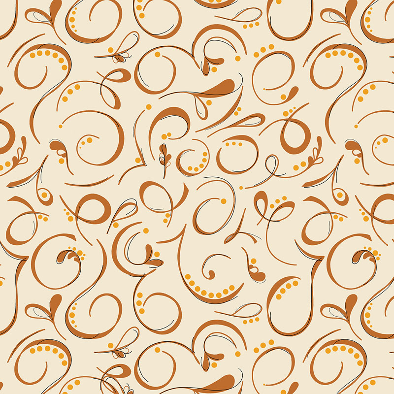 Bushel And Bloom By Rachel Rossi Designs For Benartex - Terracotta/Natural - Digitally Printed