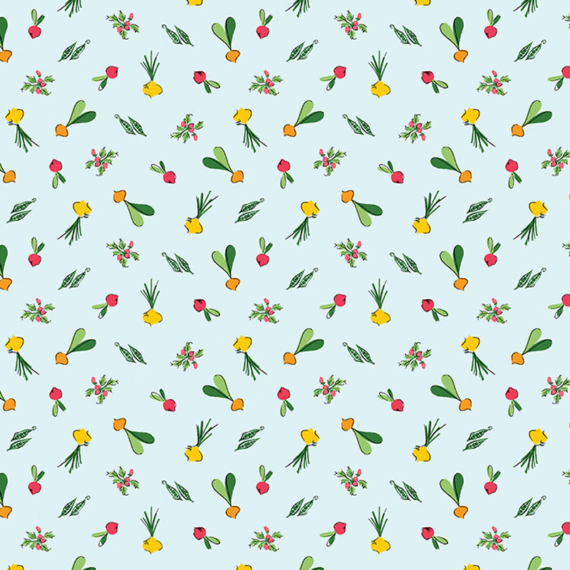 Bushel And Bloom By Rachel Rossi Designs For Benartex - Pale Teal - Digitally Printed