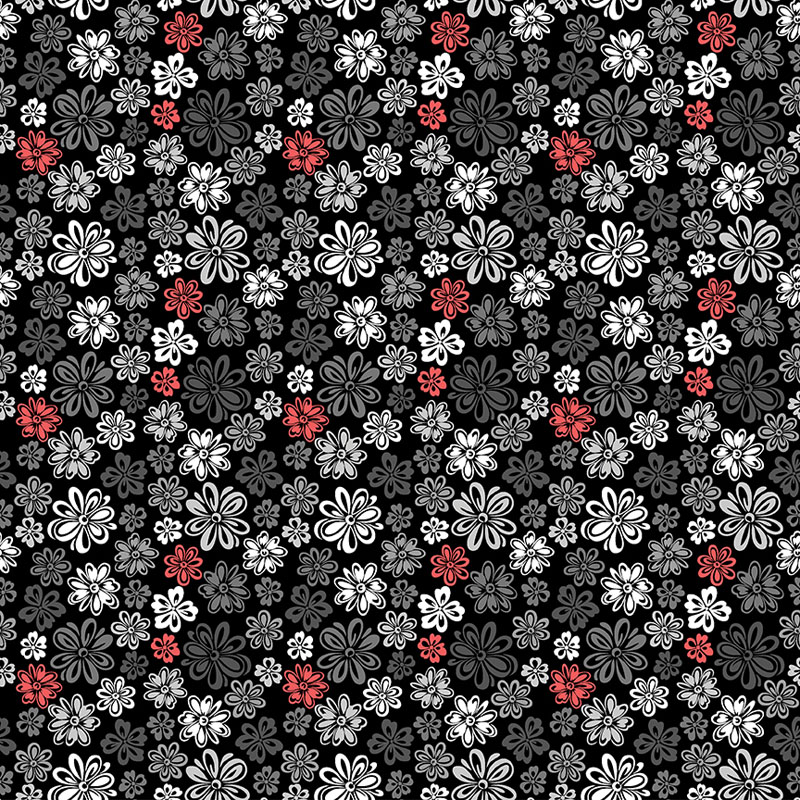 Crimson Night By Laura Coia For Benartex - Diditally Printed - Graphite Rose