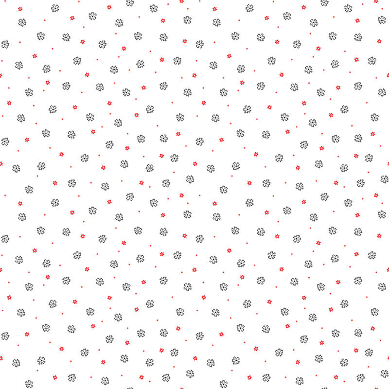 Crimson Night By Laura Coia For Benartex - Diditally Printed - White