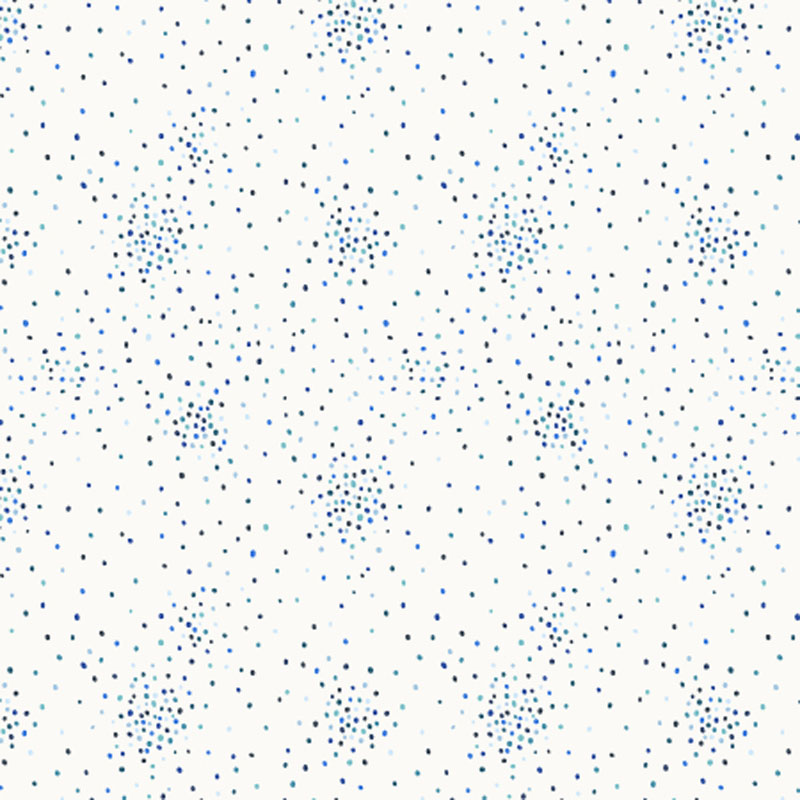 Off To The Races - Miniature Minis By Rjr Studio For Rjr Fabrics - Blue Cream