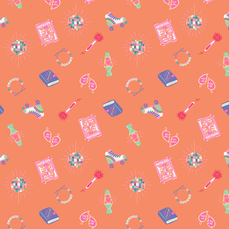 Y2yay By Cotton + Steel For Rjr Fabrics - Orange Pop