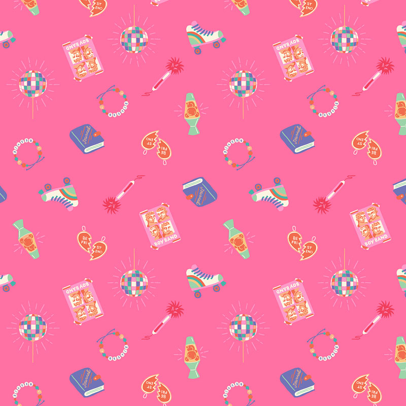 Y2yay By Cotton + Steel For Rjr Fabrics - Hot Pink
