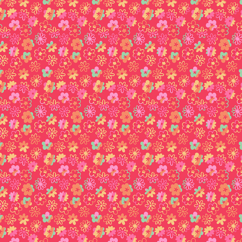 Y2yay By Cotton + Steel For Rjr Fabrics - Bright Pink