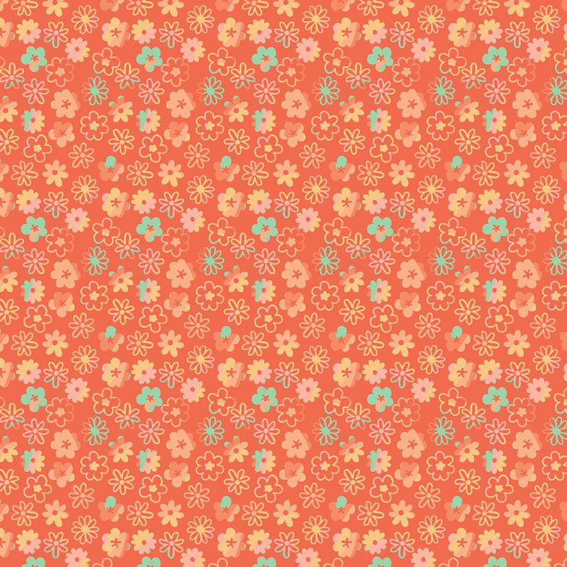 Y2yay By Cotton + Steel For Rjr Fabrics - Hot Orange