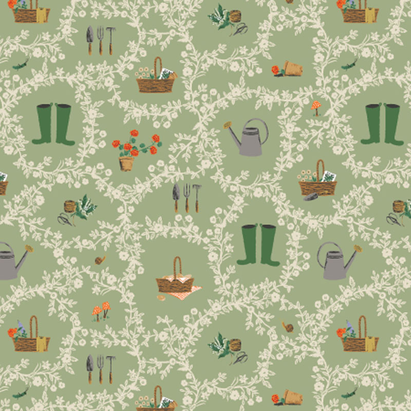 Garden Club By Rifle Paper Co. For Cotton + Steel - Moss