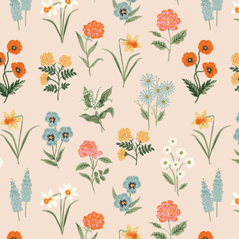 Garden Club By Rifle Paper Co. For Cotton + Steel - Blush - Canvas