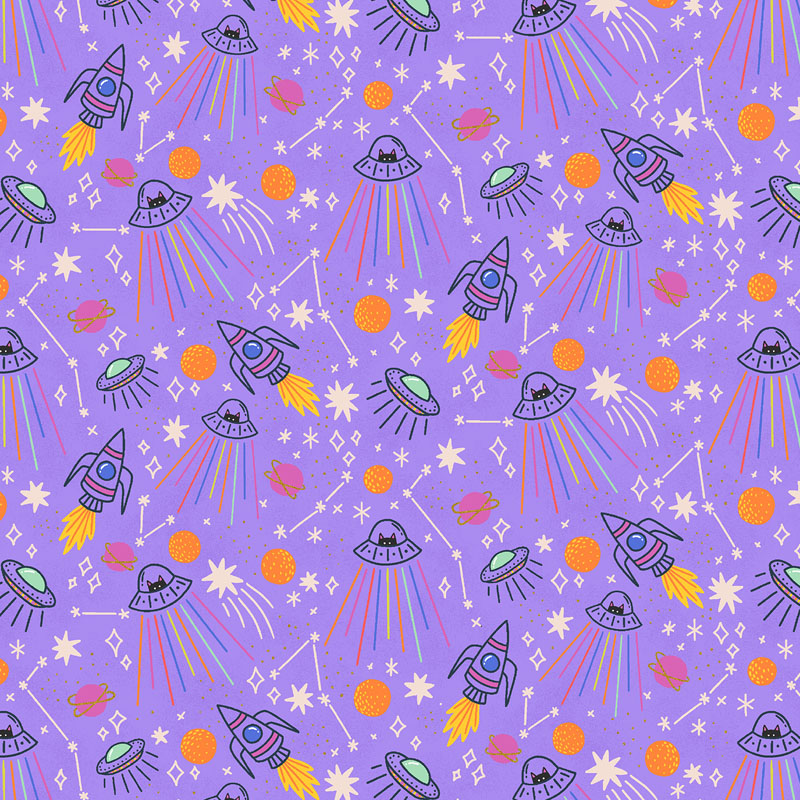 Space Cadet By Cotton + Steel For Rjr Fabrics - Cosmo - Metallic