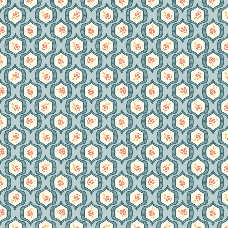 Flower Farm By Cotton + Steel For Rjr Fabrics - Slate Blue Gray
