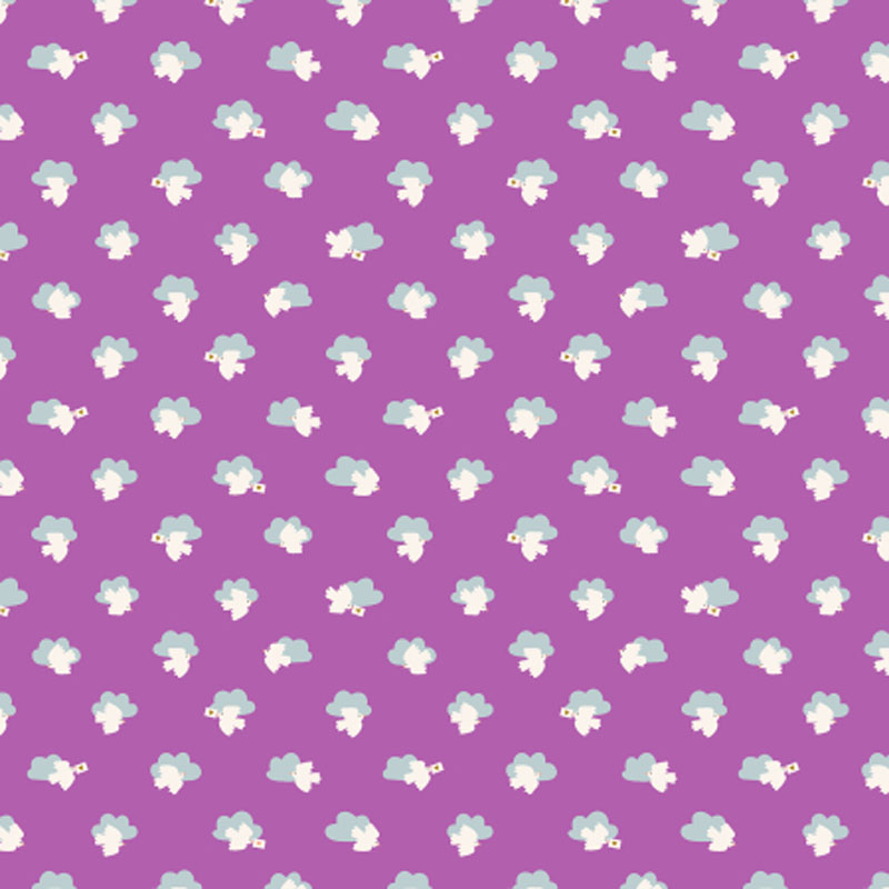 Happy Mail By Cotton + Steel For Rjr Fabrics - Free As A Bird - Metallic
