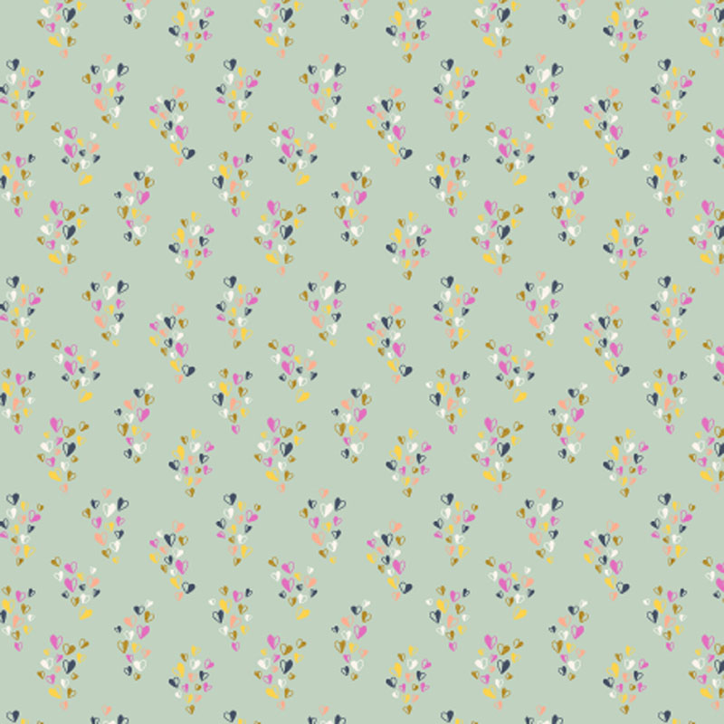 Happy Mail By Cotton + Steel For Rjr Fabrics - Xoxo - Metallic