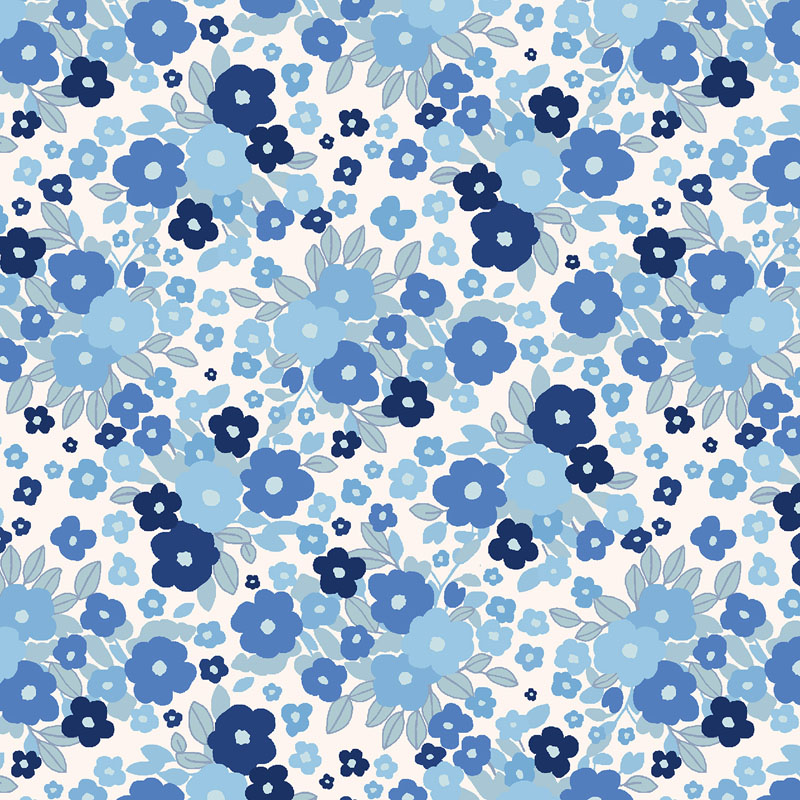 Sapphire Blooms By Rjr Studio For Rjr Fabrics - White