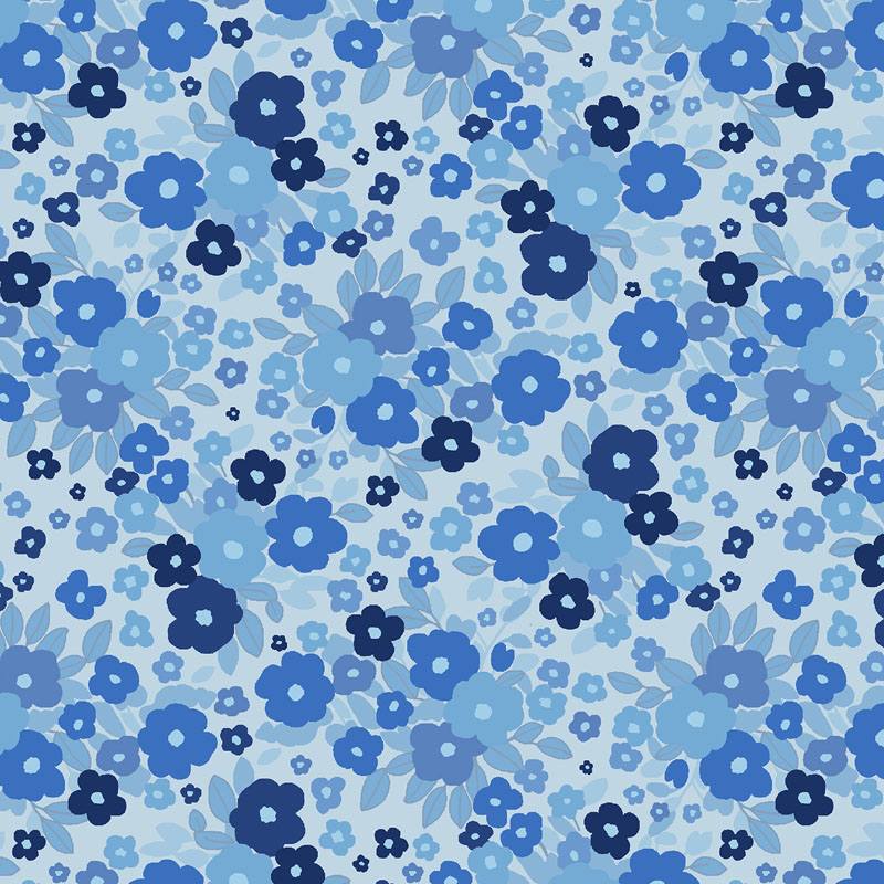 Sapphire Blooms By Rjr Studio For Rjr Fabrics - Light Blue
