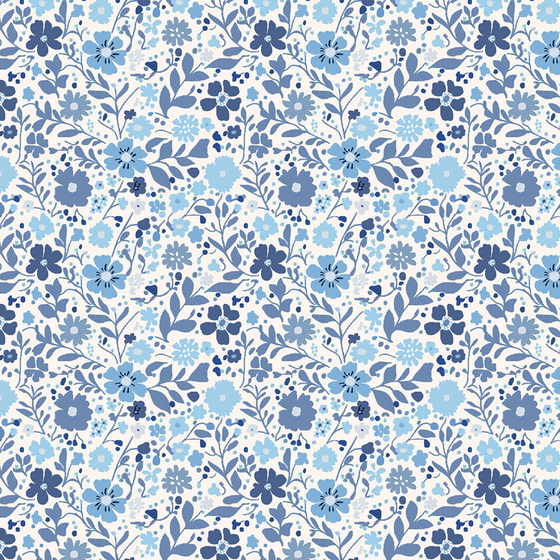 Sapphire Blooms By Rjr Studio For Rjr Fabrics - White