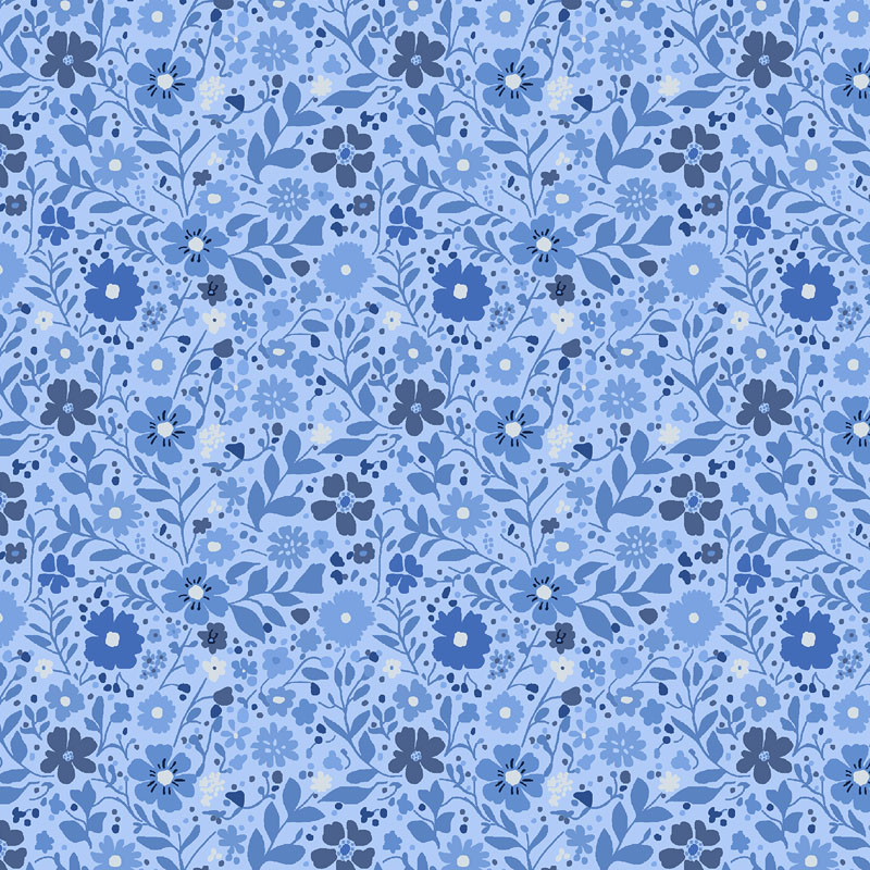 Sapphire Blooms By Rjr Studio For Rjr Fabrics - Light Blue