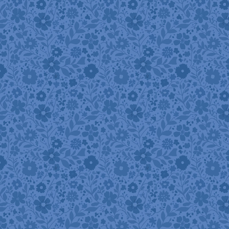 Sapphire Blooms By Rjr Studio For Rjr Fabrics - Sapphire Blue