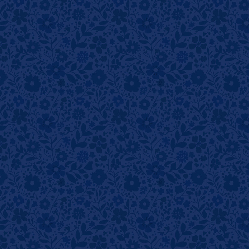 Sapphire Blooms By Rjr Studio For Rjr Fabrics - Midnight Blue