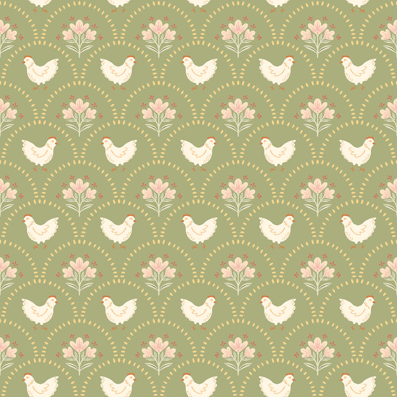 Hen Keeper\'s Garden By Rjr Studio For Rjr Fabrics - Soothing Green