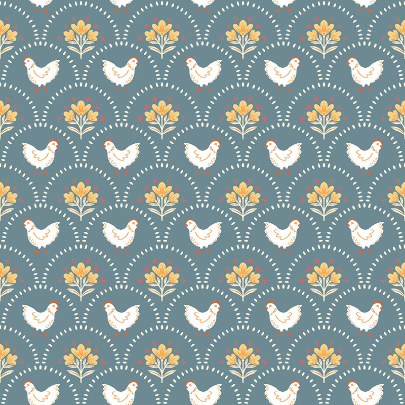 Hen Keeper\'s Garden By Rjr Studio For Rjr Fabrics - Tranquil