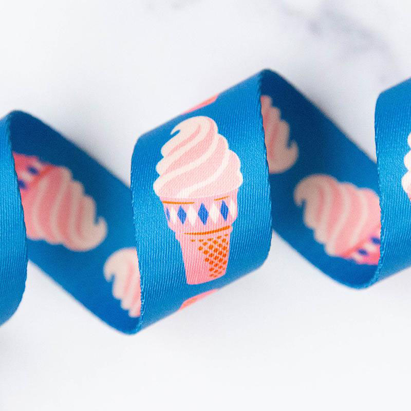 Webbing Ice Cream In Brt B 1.5" Wide 22.86 Mtr By Melody Miller For Moda