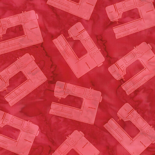Bernina Bali  Effects By Benartex Studio For Benartex - Sew Bernina Red